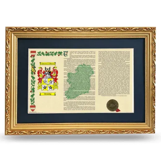 Glenning Deluxe Armorial Landscape Framed - Gold