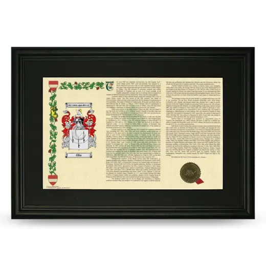 Glin Deluxe Armorial Landscape Framed- Black