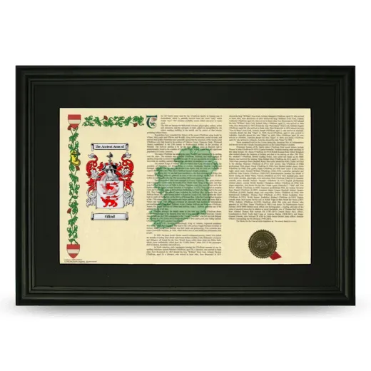 Glind Deluxe Armorial Landscape Framed- Black
