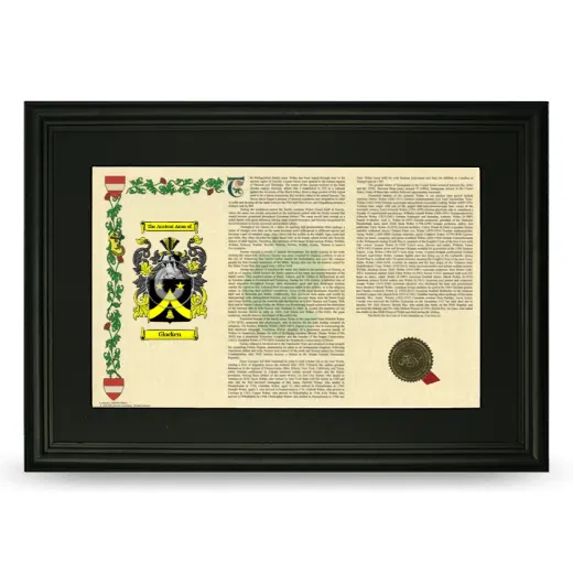 Glocken Deluxe Armorial Landscape Framed- Black