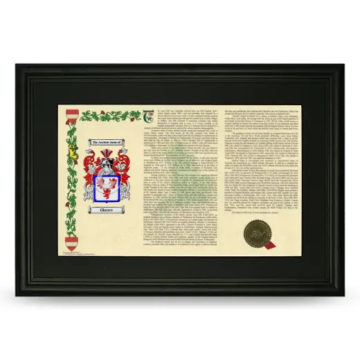 Gloster Deluxe Armorial Landscape Framed- Black