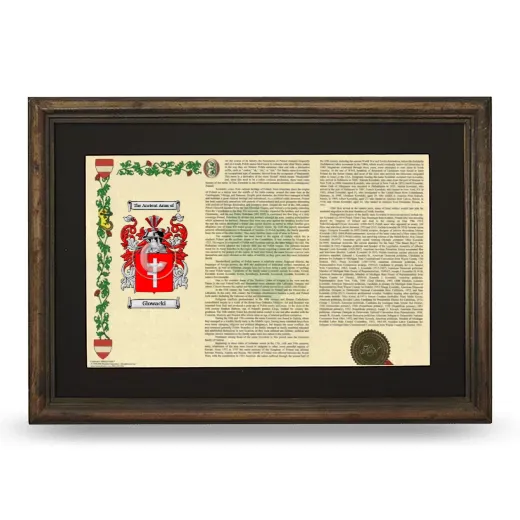 Glowacki Deluxe Armorial Landscape Framed - Brown