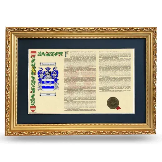 Goch Deluxe Armorial Landscape Framed - Gold