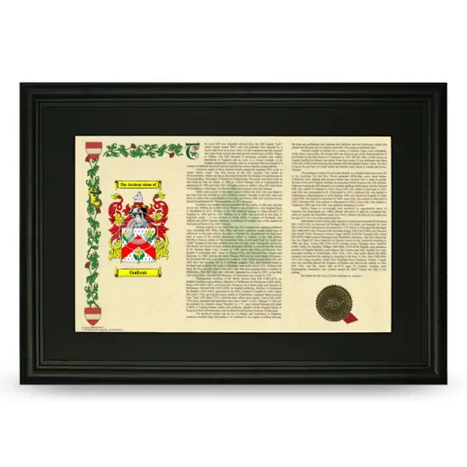 Godson Deluxe Armorial Landscape Framed- Black