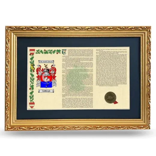 Goldbergh Deluxe Armorial Landscape Framed - Gold