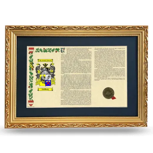 Goldburg Deluxe Armorial Landscape Framed - Gold