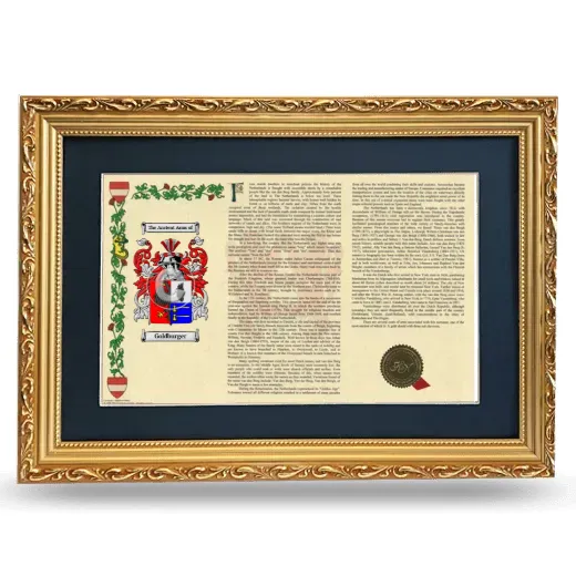 Goldburger Deluxe Armorial Landscape Framed - Gold