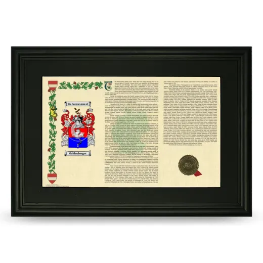 Goldenberger Deluxe Armorial Landscape Framed- Black