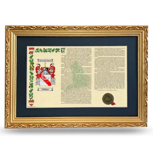 Goldinger Deluxe Armorial Landscape Framed - Gold