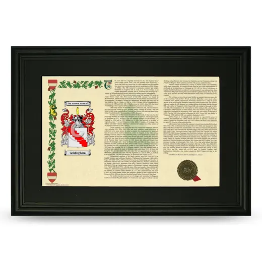 Goldingham Deluxe Armorial Landscape Framed- Black