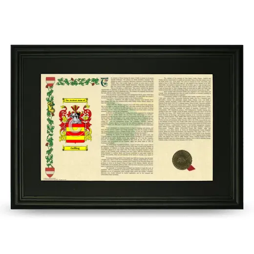 Golling Deluxe Armorial Landscape Framed- Black