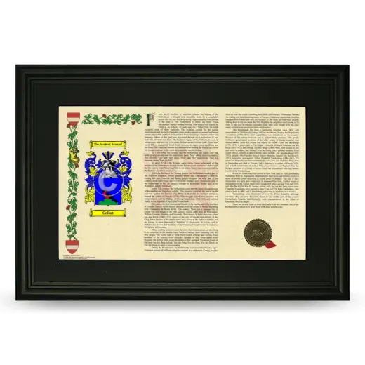 Gollut Deluxe Armorial Landscape Framed- Black