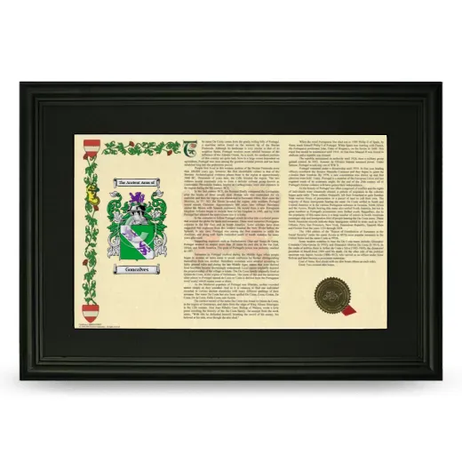 Goncalves Deluxe Armorial Landscape Framed- Black