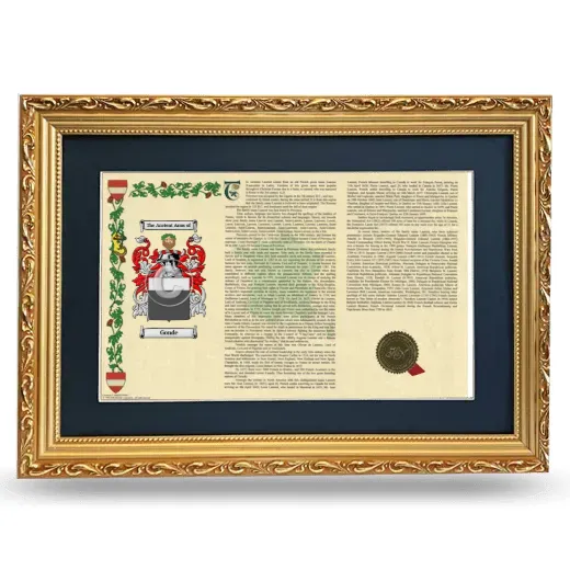Gonde Deluxe Armorial Landscape Framed - Gold