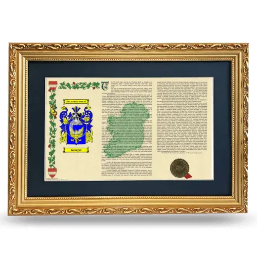 Gonegal Deluxe Armorial Landscape Framed - Gold