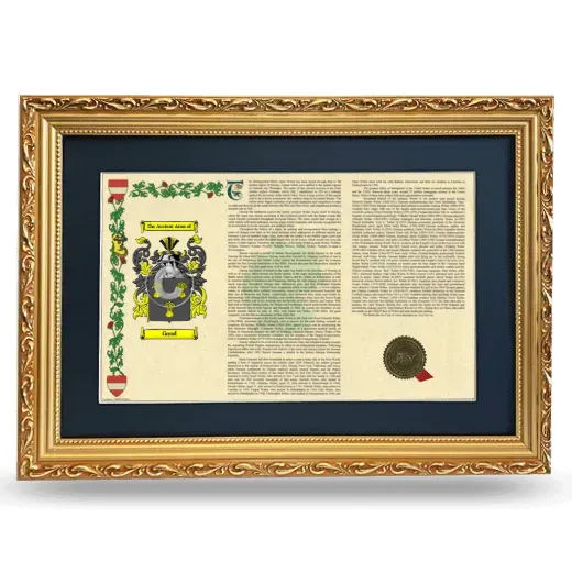 Good Deluxe Armorial Landscape Framed - Gold
