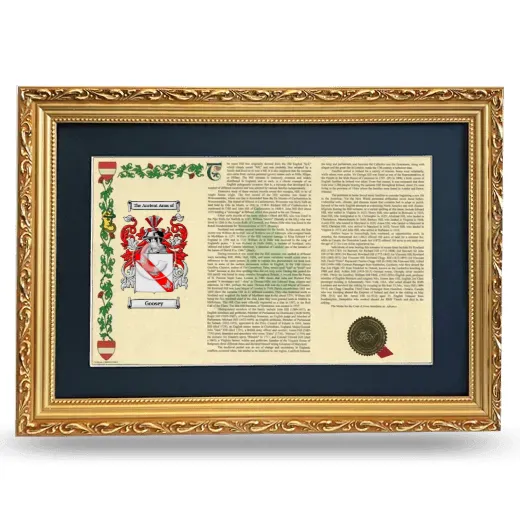 Goosey Deluxe Armorial Landscape Framed - Gold