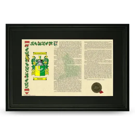Goosney Deluxe Armorial Landscape Framed- Black