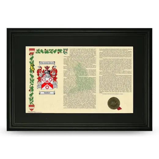 Gorines Deluxe Armorial Landscape Framed- Black