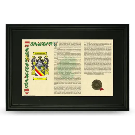 Gorines Deluxe Armorial Landscape Framed- Black