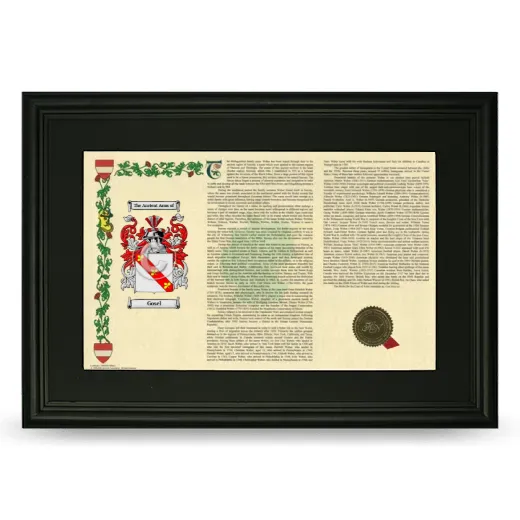 Gosel Deluxe Armorial Landscape Framed- Black