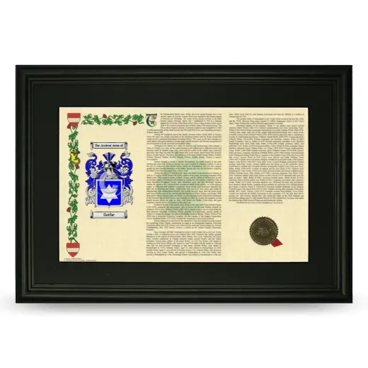 Gothe Deluxe Armorial Landscape Framed- Black