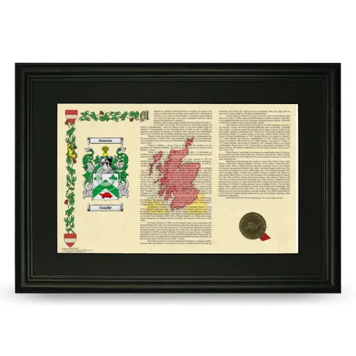 Goudie Deluxe Armorial Landscape Framed- Black