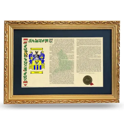 Goveart Deluxe Armorial Landscape Framed - Gold