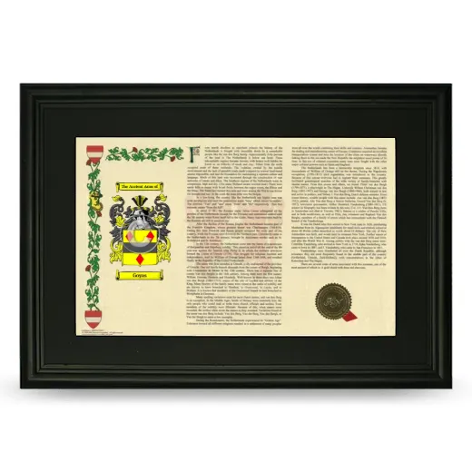 Goyas Deluxe Armorial Landscape Framed- Black