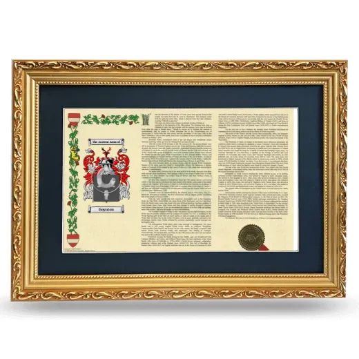 Goynton Deluxe Armorial Landscape Framed - Gold