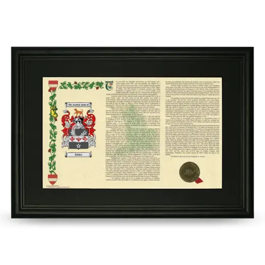 Gröss Deluxe Armorial Landscape Framed- Black