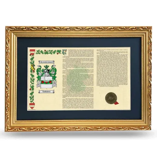 Grabowen Deluxe Armorial Landscape Framed - Gold