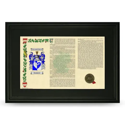 Grammere Deluxe Armorial Landscape Framed- Black