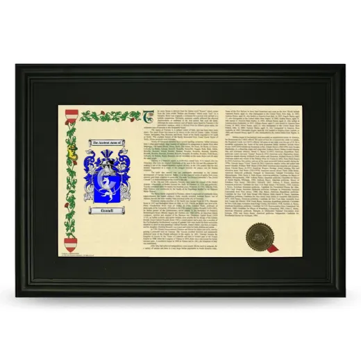 Grandi Deluxe Armorial Landscape Framed- Black