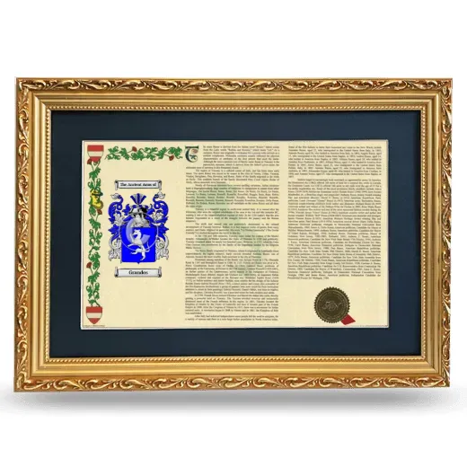 Grandos Deluxe Armorial Landscape Framed - Gold