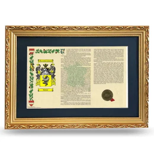 Grasse Deluxe Armorial Landscape Framed - Gold