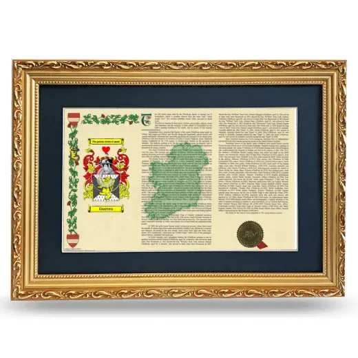 Gratten Deluxe Armorial Landscape Framed - Gold