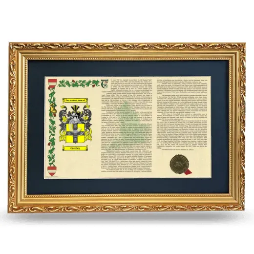 Grealey Deluxe Armorial Landscape Framed - Gold