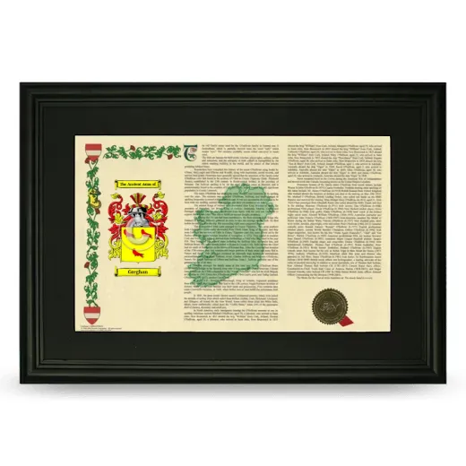 Greghan Deluxe Armorial Landscape Framed- Black