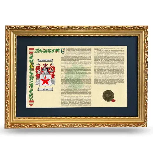 Greiss Deluxe Armorial Landscape Framed - Gold
