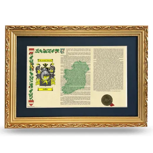 Griffet Deluxe Armorial Landscape Framed - Gold