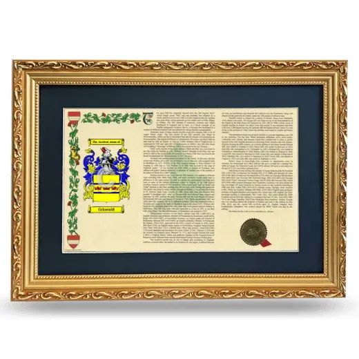 Grinwald Deluxe Armorial Landscape Framed - Gold