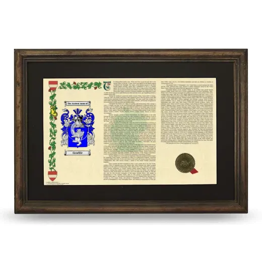 Groeble Deluxe Armorial Landscape Framed - Brown