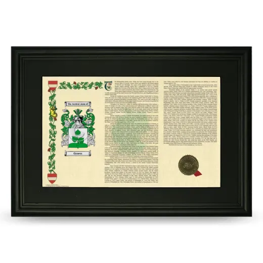 Groess Deluxe Armorial Landscape Framed- Black