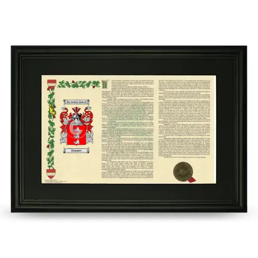 Gronner Deluxe Armorial Landscape Framed- Black