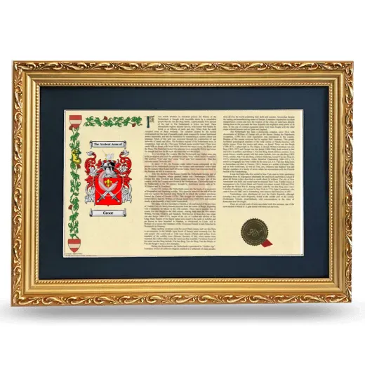 Groot Deluxe Armorial Landscape Framed - Gold