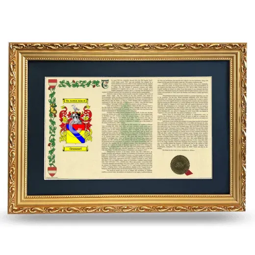 Grummel Deluxe Armorial Landscape Framed - Gold