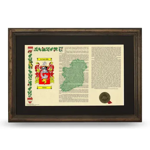 Gruss Deluxe Armorial Landscape Framed - Brown