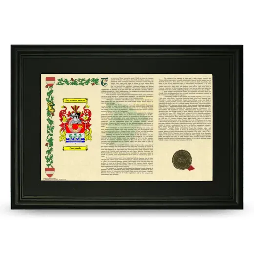 Guajarda Deluxe Armorial Landscape Framed- Black