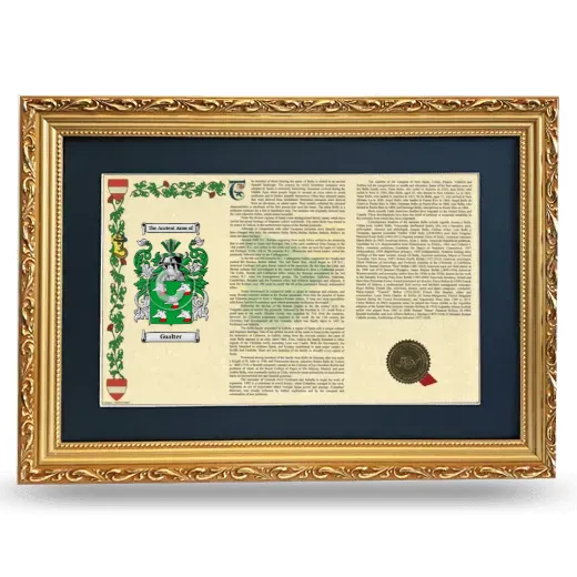 Gualter Deluxe Armorial Landscape Framed - Gold